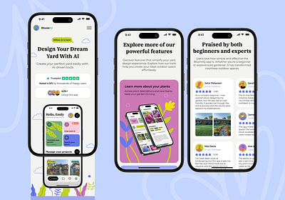 Mobile Responsive | BloomIQ app app design appdesign landing page mobile mobiledesign responsive responsive design ui ui design ui desing ux ux design