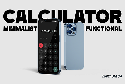 Daily UI 04 - Minimalist Calculator dailyui ui