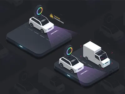 Illustrations for Fleet Management App 3d app ar branding car cyber data design digital fleet gps graphic design illustration isometric management vechile