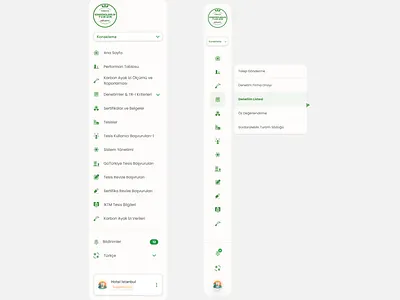 Sustainable Tourism🌲Web Sidebar/Menu design green logo menu nav navigation project responsive shot sidebar sustainable ui ux web website