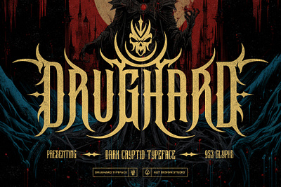 Drughard Typeface design font fonts letteing typeface