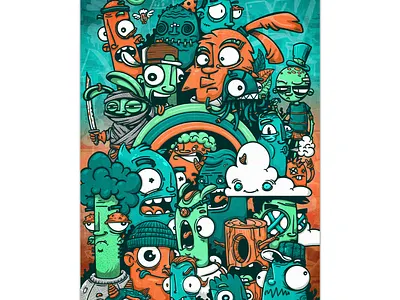 Party 1 - 2025 art cartoon characters colorful colors comic creativity culture design digital doodle fantasy illustration imaginative pop surreal