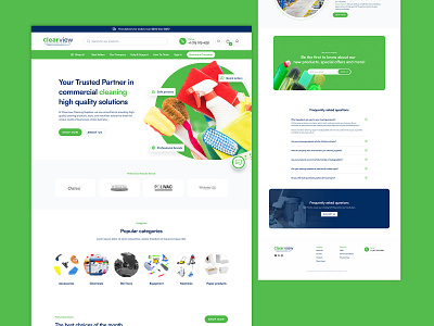 Clearview Cleaning Supplies: Custom UI (Figma to WordPress) branding design graphic design illustration logo typography ui ux vector website