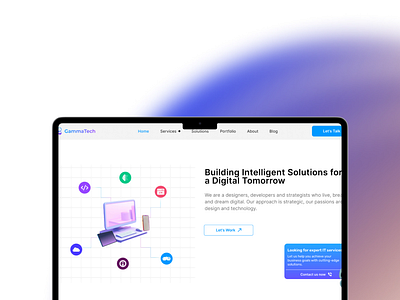GammaTech- Landing page figma herosection landingpage services tech landing page uiux web webdesign