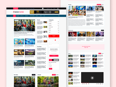 Newspaper Website UI Design blog business cms design graphic design news ui ux website