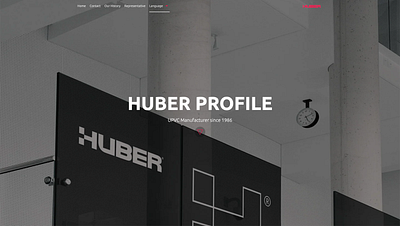 HUBER PROFILE corporate website minimal ui web design website