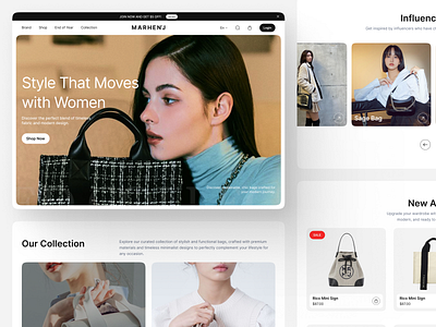 Marhen.J - Ecommerce Website Design bag beauty clothing design e commerce ecommerce design ecommerce website design ecommerece fashion fashion brand fashion website figma landing page marketplace minimal online shopping product design shopify template shopping app website