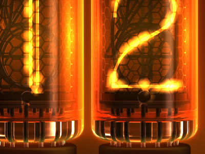 Nixie Detail 3d cinema 4d icon mac nixie tubes wallpaper