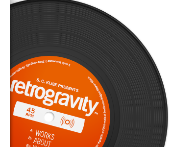 retrogravity Maxi single logo record splash vinyl