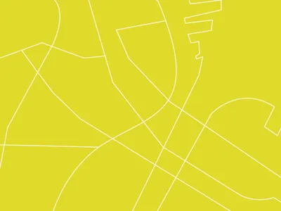 Abstract Map Thing print yellow