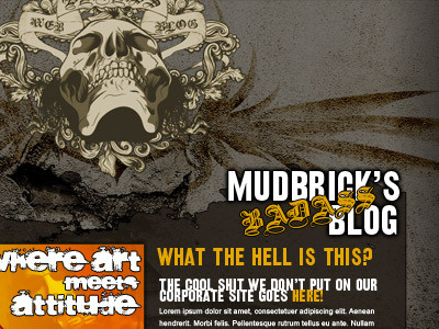 MudBricks Badass Blog Design bad ass blog design ui