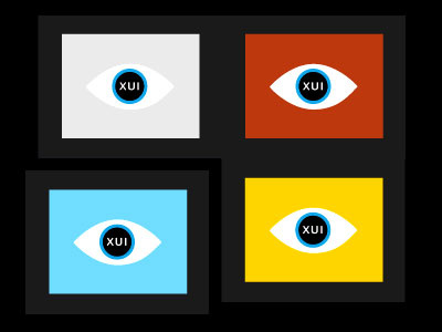 Logo Color Board eye interface logo palette pupil type vector