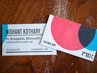 MIX Online Business Card businesscard card letterpress