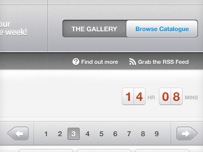 Browse Catalogue countdown filter metal pagination switch