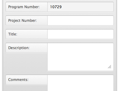 Program Input Form form forms gray grey input inputs textarea