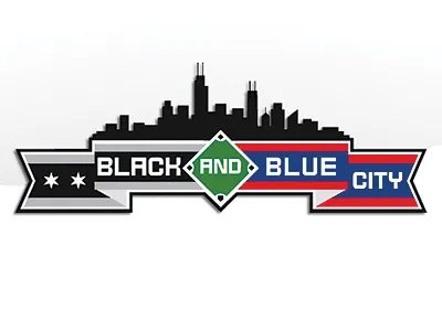 Black and Blue City baseball chicago cubs logo webcast white sox