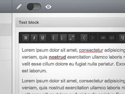 CMS Edit/Preview, and WYSIWYG editor cms grey tinymce toggle wysiwyg