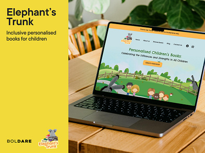 Elephant's Trunk - Inclusive personalised books for children app app design branding design graphic design illustration logo typography ui ui design ux ux design web design