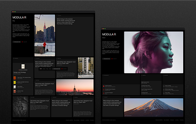 Modular - Portfolio Site 2025 agency bento branding dark design minimalist modern modular personal popular portfolio trending ui website