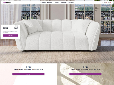 Web design for a fourniture store online branding design flat graphic design minimal ui ux web design