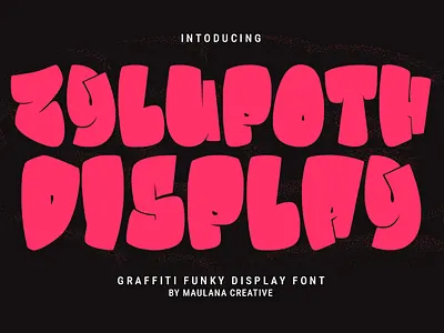 Zylupoth Graffiti Funky Display Font branding font fonts graffiti font graffity font grafiti webfont website font
