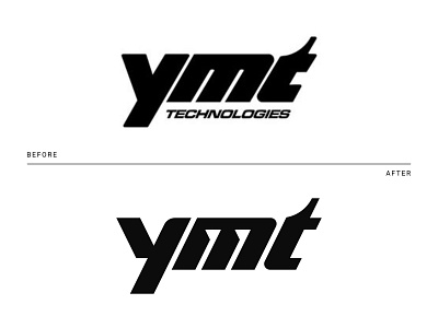 YMT initial redesign logo black branding combination logo design grid illustration initial initial logo initials logo manufacture minimalist modern modern logo redesign simple sport tech technology ui