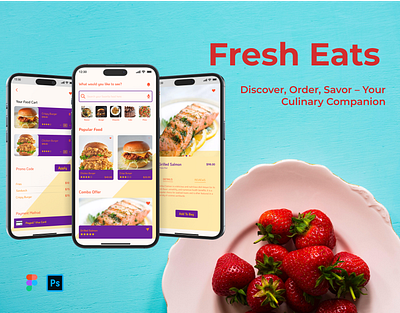 Food App UI Design adobe photoshop app app design app ui design design figma food food app illustration ui ux