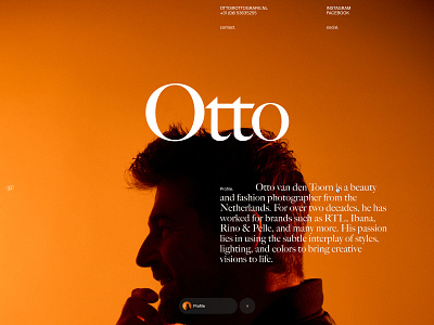 Ottografie 2025 — About animation beauty bio biography clean fashion fullscreen minimal photographer photography portfolio ui web webdesign website