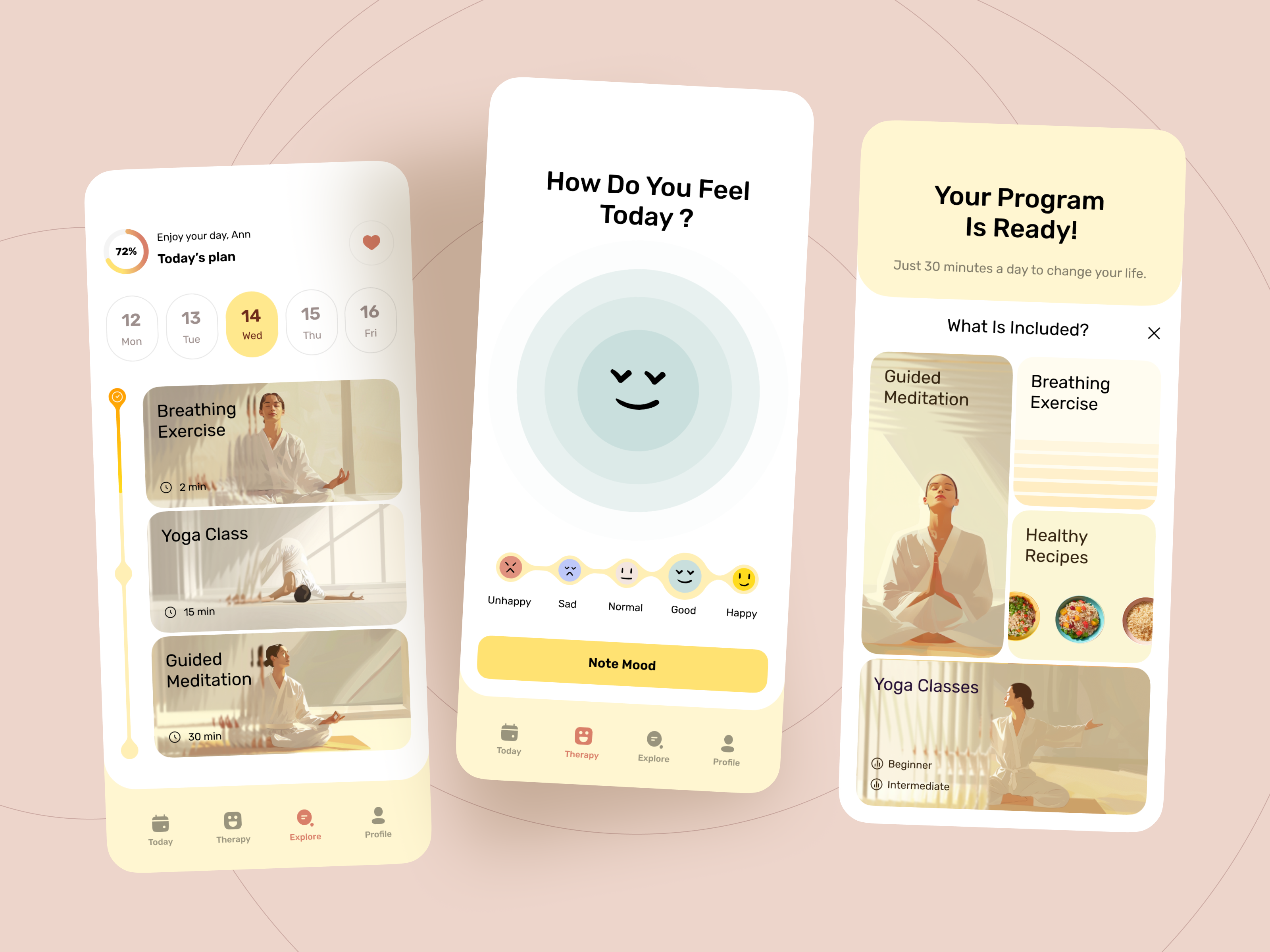 Example of Yoga and Meditation App