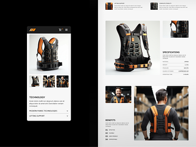 ForgeFit // Single Product e-Commerce Template bold design checkout page checkout screen construction website e commerce equipment landing page online shop product page prostheses shop shopping ui warehouse web design webflow webflow template work clothes