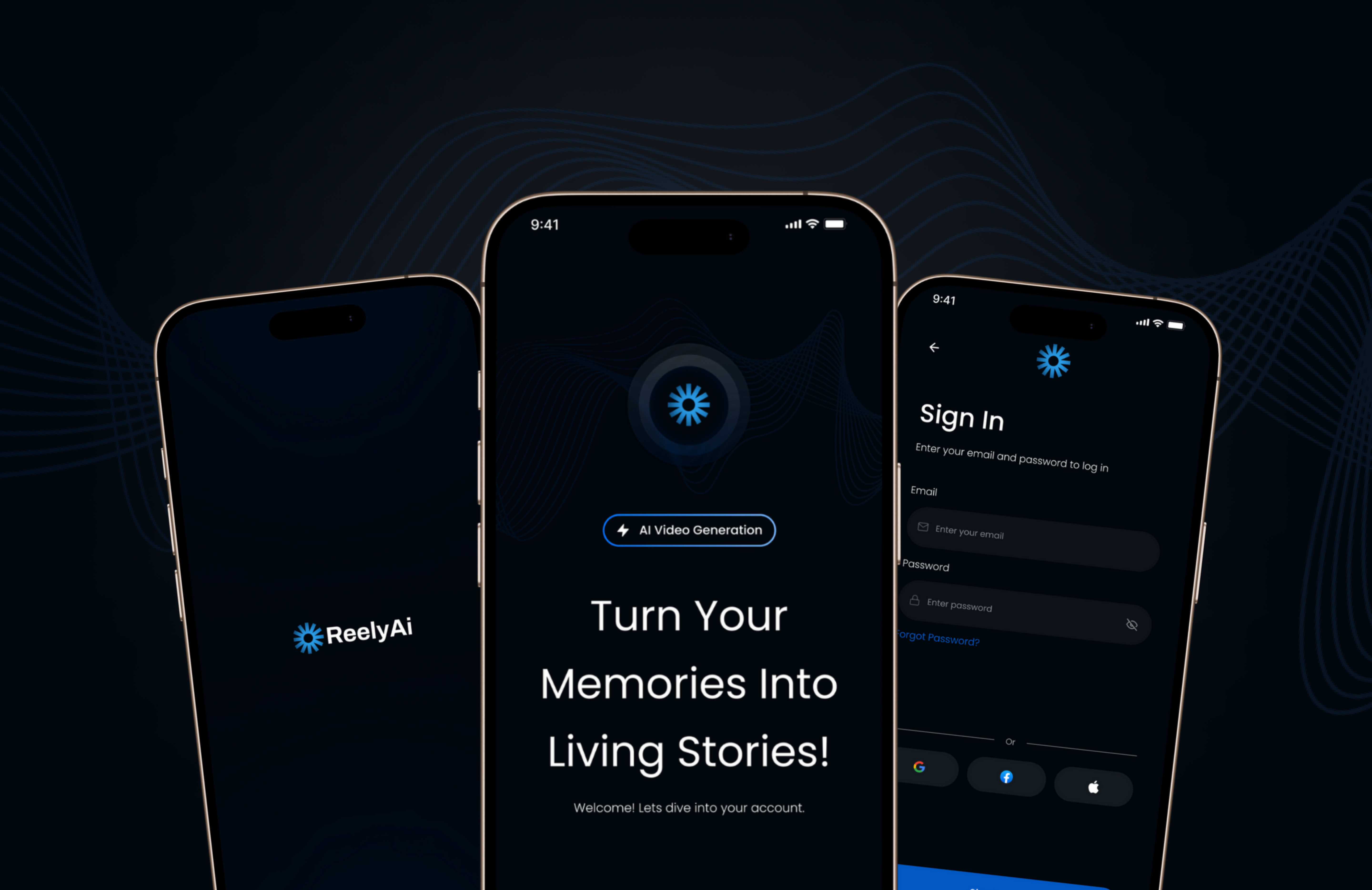 Reely AI - AI Video Editing App ai ai video editing ai video generation app design figma mobile app ui user interface video video editing app