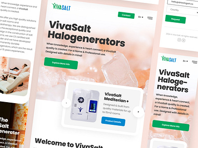 VivaSalt Mobile design drawingart halogenerator responsive room salt ui ux web website