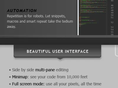Selected Tab dark editor tabs