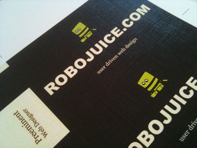 Biz Card Sample card green robot