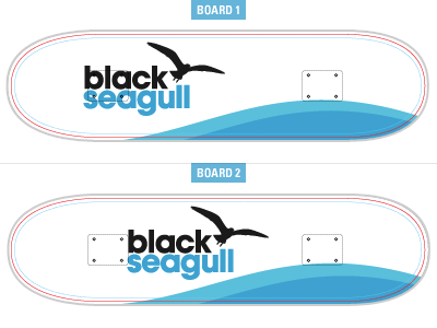 Positioning blackseagull blue skateboard trucks waves