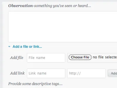 Webapp Observation Deck css3 forms html5 minimalist webapp