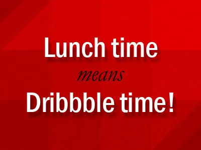 Lunchtime Shot franklin gothic garamond geometric red white