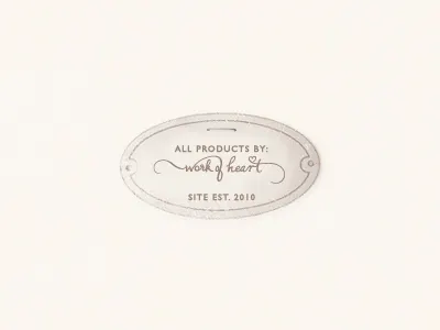 Work of Heart (Preview 3) aged green old paper tag texture vintage website