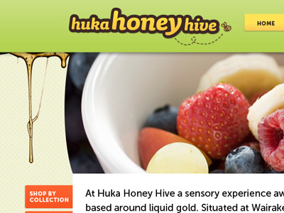 Honey Hive Masthead V2 fruit homepage honey masthead website