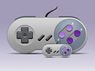 Play controller icon illustration nes