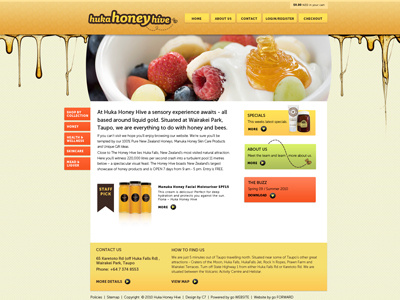 Honey Hive Homepage V3 fruit homepage honey masthead website