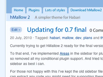 hMallow 2 blog blue grey habari hmallow mallow theme