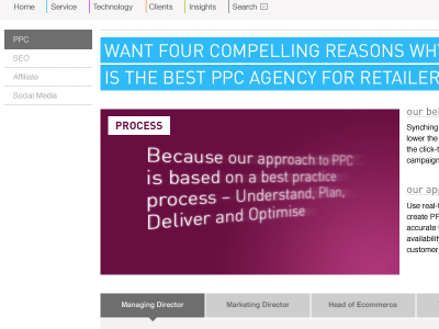 Development of the former page... typography web design