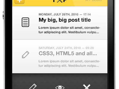 TXP app app iphone textpattern ui