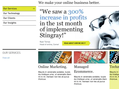 Website Concept typography web design