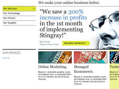 Website Concept typography web design