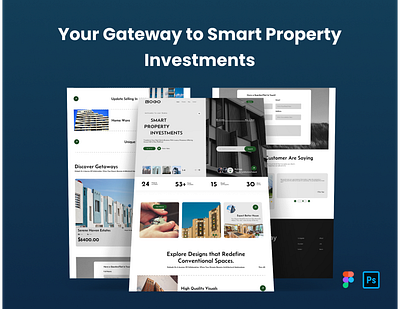 Smart Property Investment Landing Page UI adobe photoshop design figma landing page landing page ui landing page ui design ui uiux ux