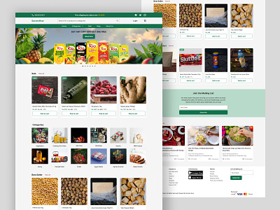 Grocery Landing Page UI ui