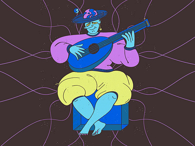 Space Tunes character character design guitar music space tune tunes