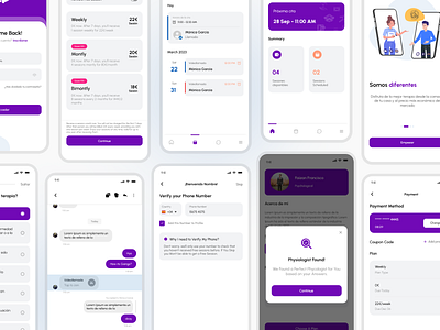 Mind Ease - A Therapy App UIUX Design app design app ui appointment booking app blue app design chat app dashboard design doctor app figma graphic design mental app minimal app design therapy app ui ux